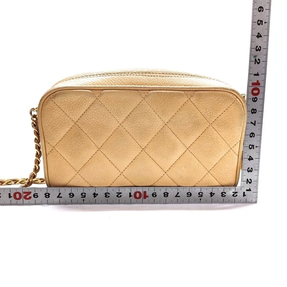 Chanel Bag Matelasse chain Cream Caviar Leather